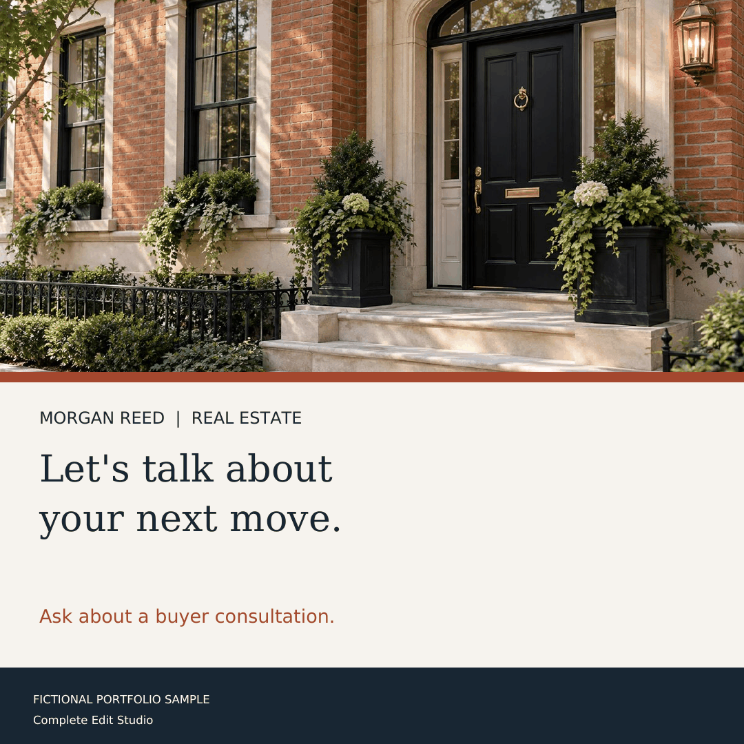 Let’s talk about your next move. social graphic
